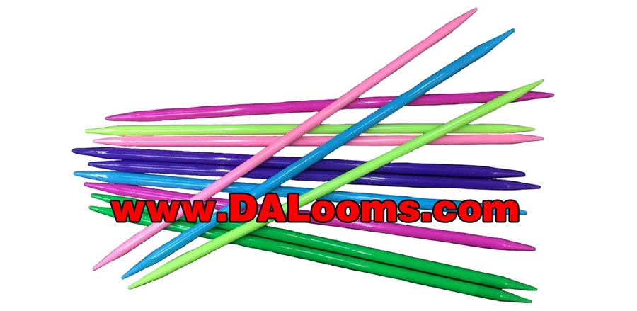 Plastic Doulbe Pointed Knitting Needles